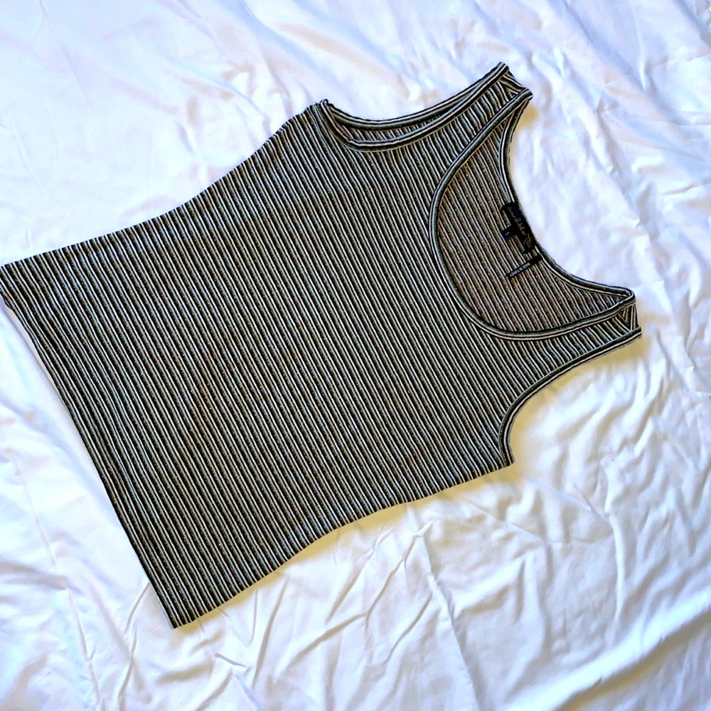 Preppy tank top, stretchy, striped